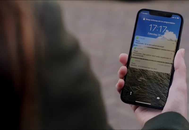 Loxone app op een telefoon