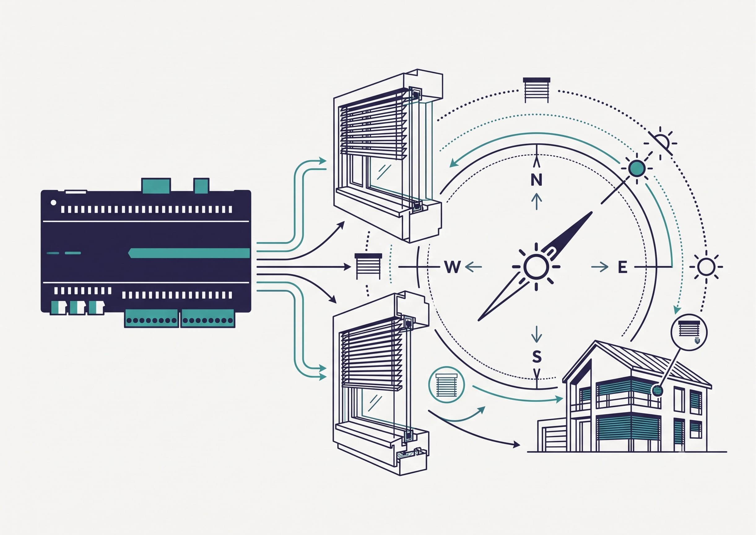 Automatische zonwering status in de Loxone app
